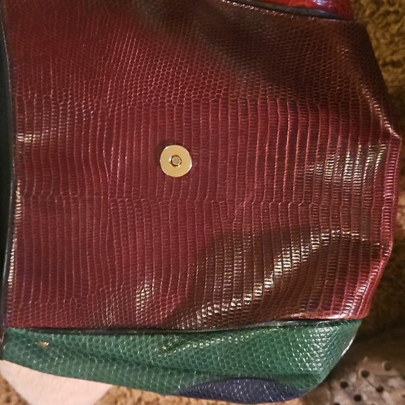 Vintage Sharif Lizzard Leather Crossbody Adjustable Strap Missing Tassel. - Picture 2 of 11